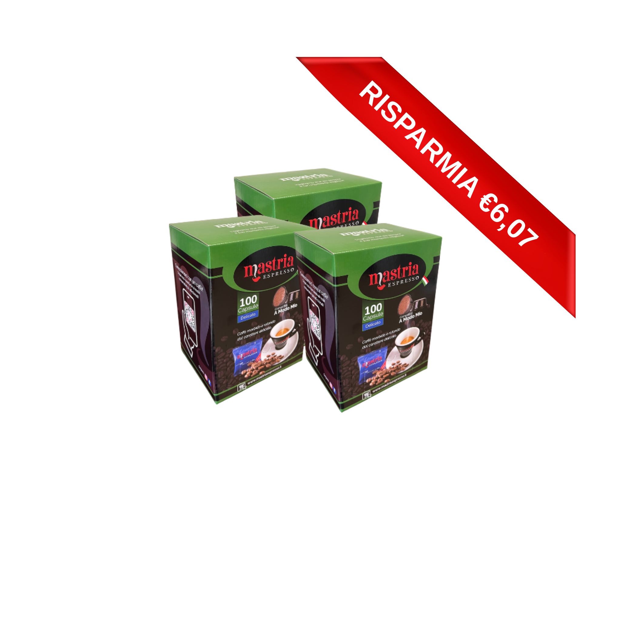 300 Capsule compatibili - A MODO MIO - Gusto DELICATO