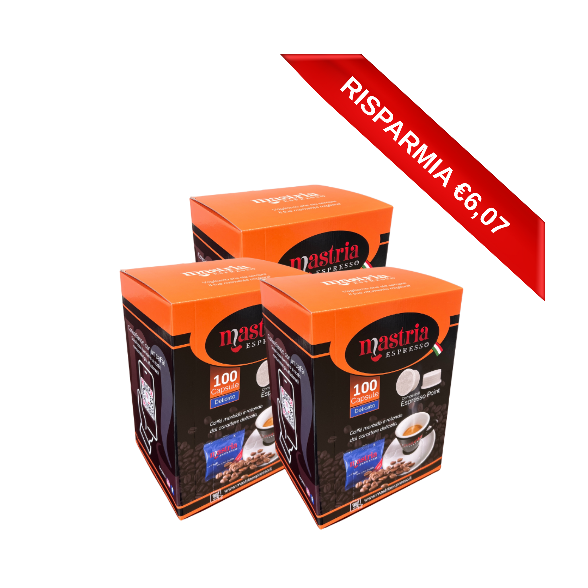 300 Capsule Compatibili ESPRESSO POINT - gusto DELICATO