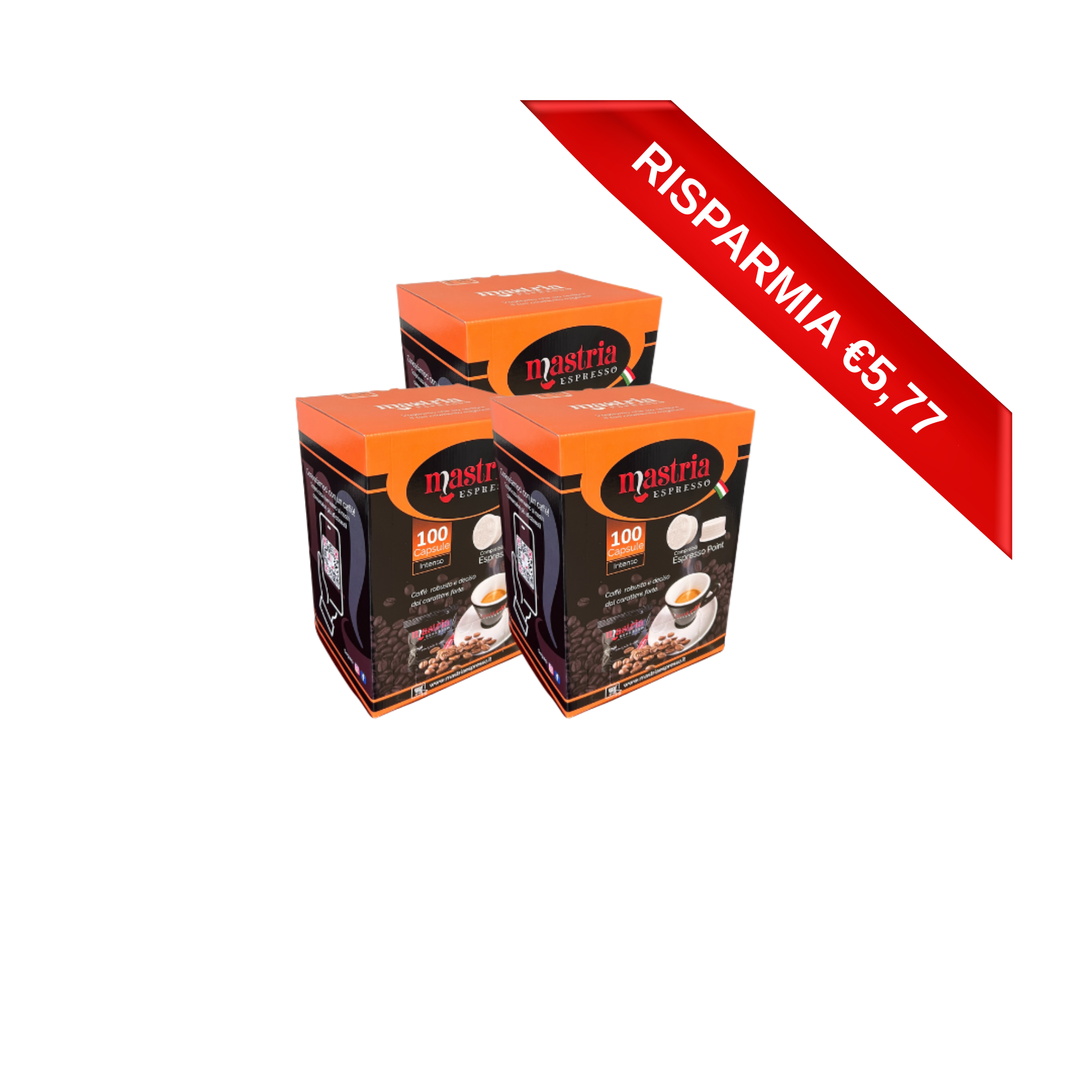 300 Capsule Compatibili ESPRESSO POINT - Gusto INTENSO