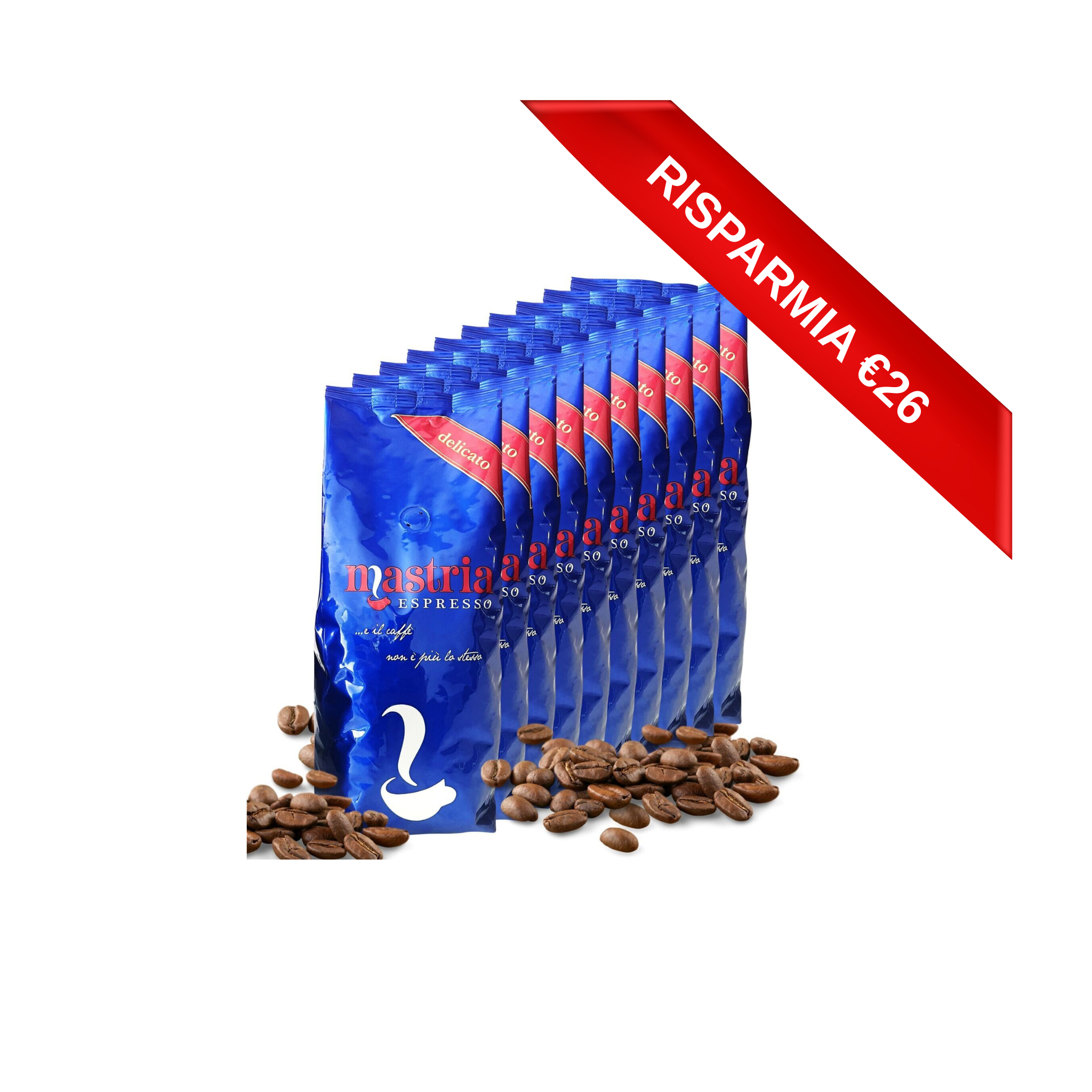 10 Kg MULTIPACK - Caffè in GRANI - Gusto DELICATO