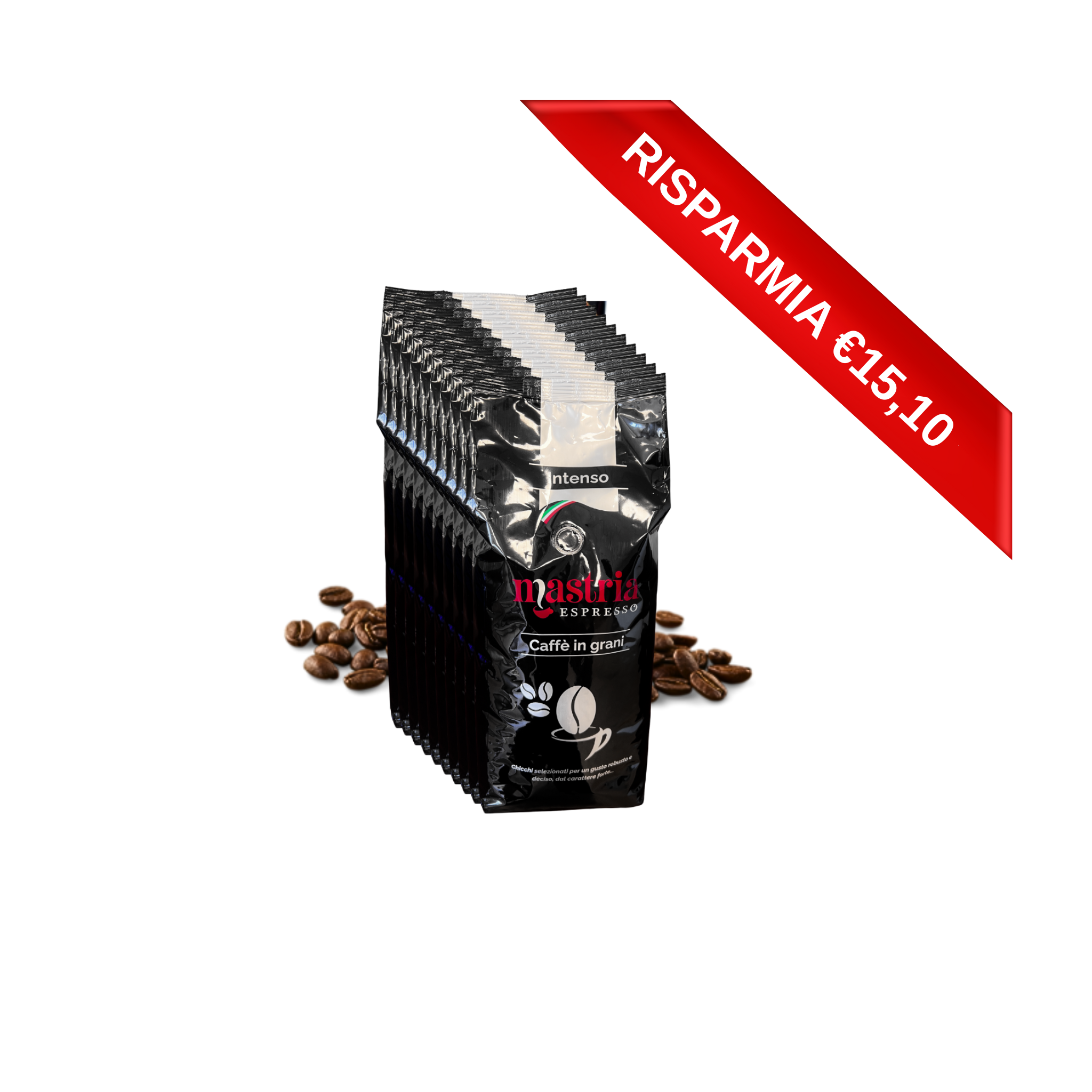 10 Kg MULTIPACK - Caffè in GRANI - Gusto INTENSO