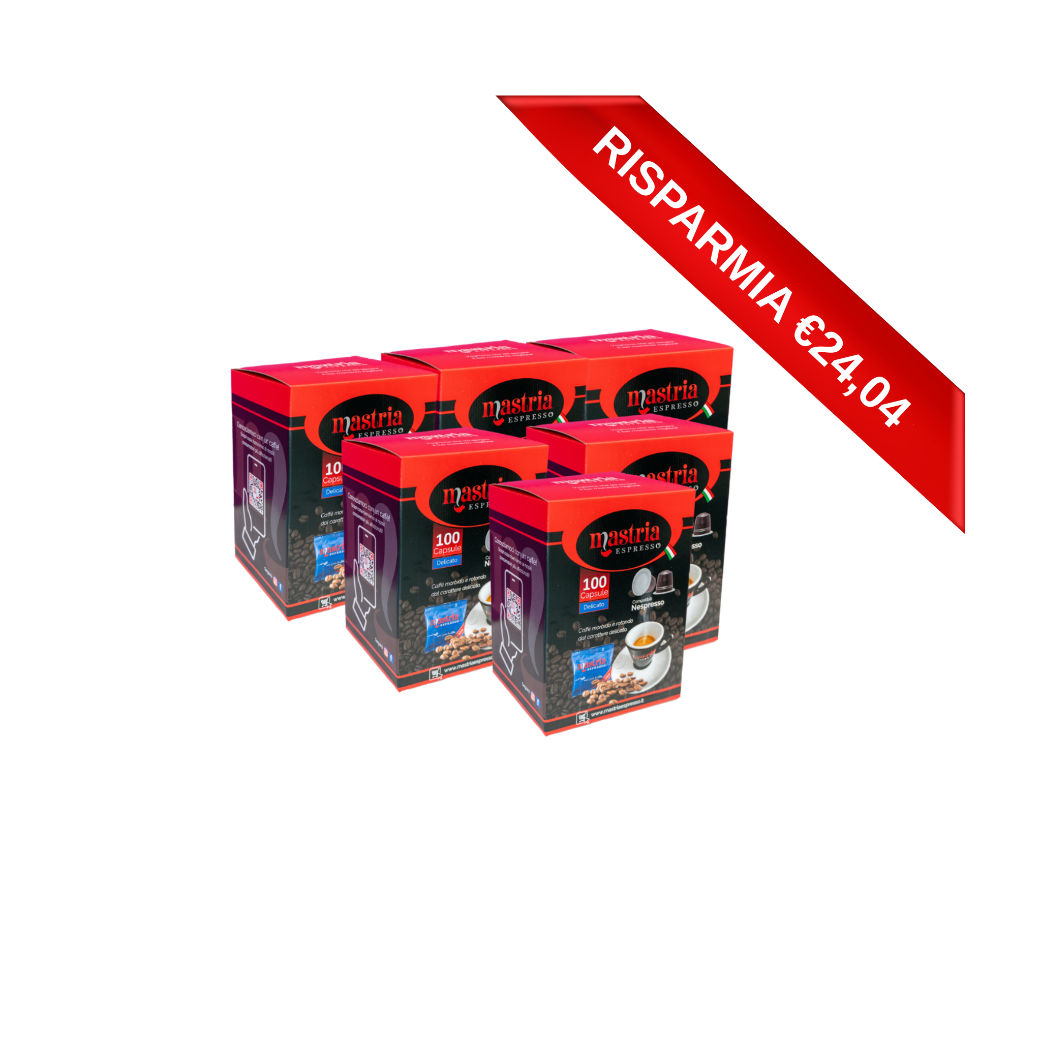 600 Capsule Compatibili NESPRESSO - gusto DELICATO